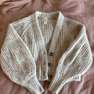 H&M Wool Alpaca Cozy Cream Chunky Knit Cardigan Small